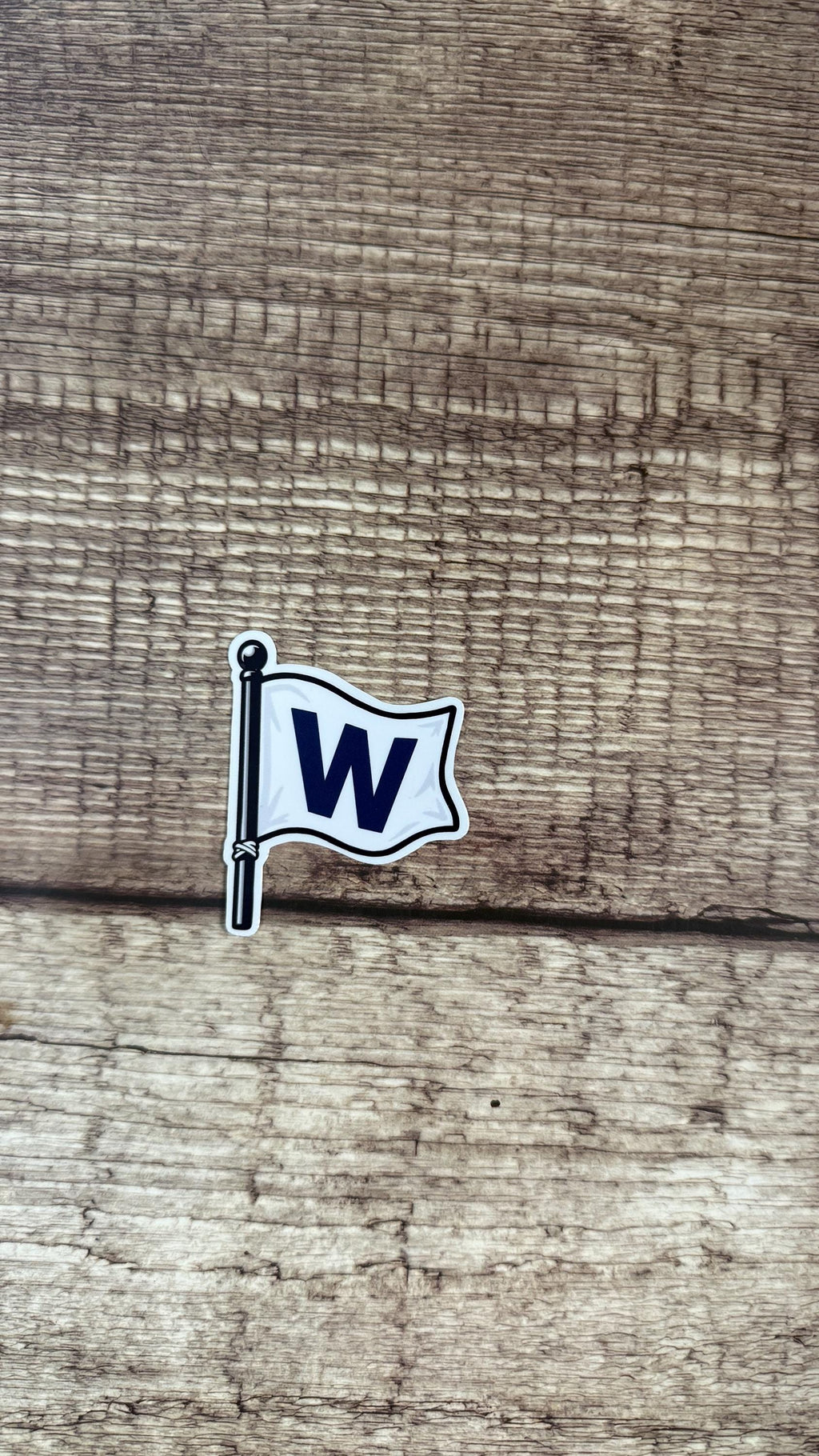 W Flag Sticker or Magnet, Chicago Baseball Fan Vinyl Decal, Wrigley Field Win Flag Gift for Laptop or Fridge