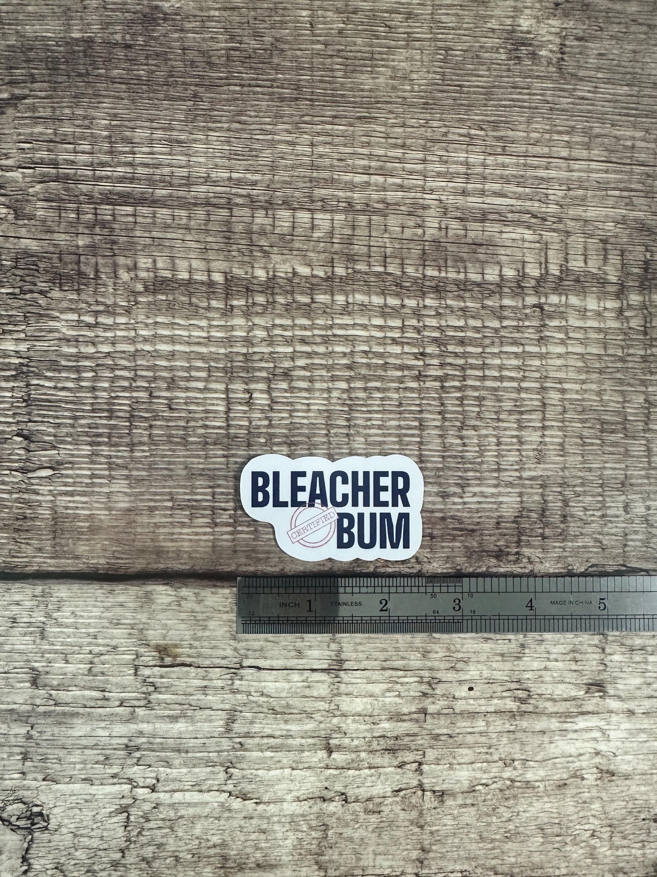 Certified Bleacher Bum Waterproof Sticker – Chicago Baseball Fan Vinyl Decal – Funny Cubs-Inspired Design