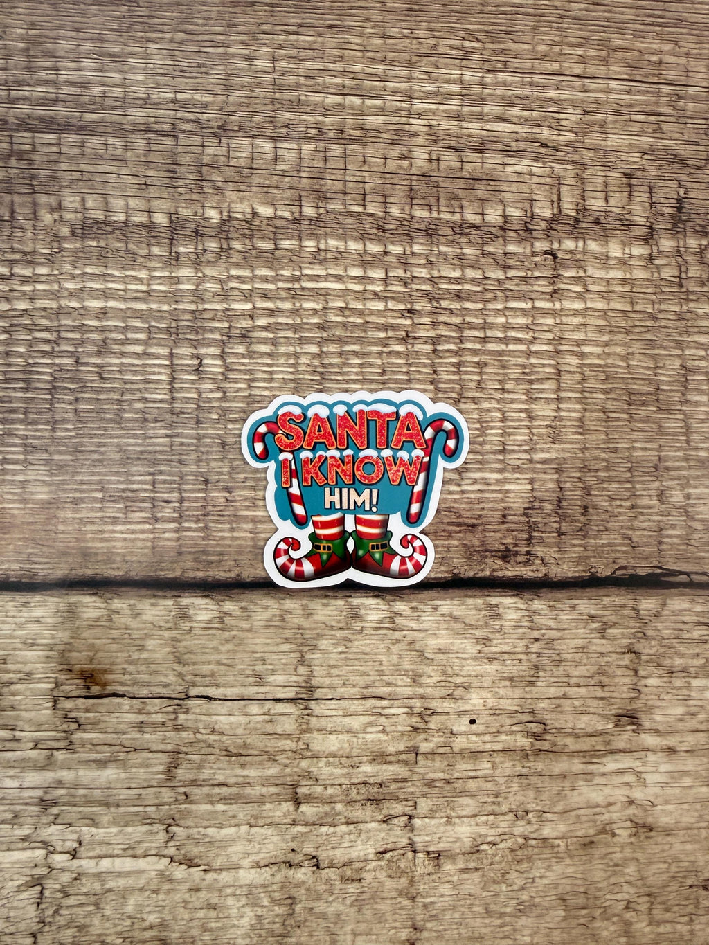 Elf Movie Quote Sticker: Santa I Know Him - Waterproof Holiday Vinyl Decal