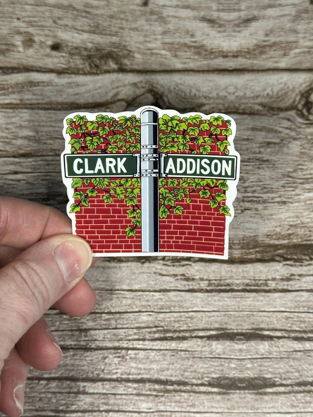 Clark and Addison Sticker or Magnet - Wrigley Field Street Signs - Chicago Cubs Inspired Waterproof Vinyl Decal