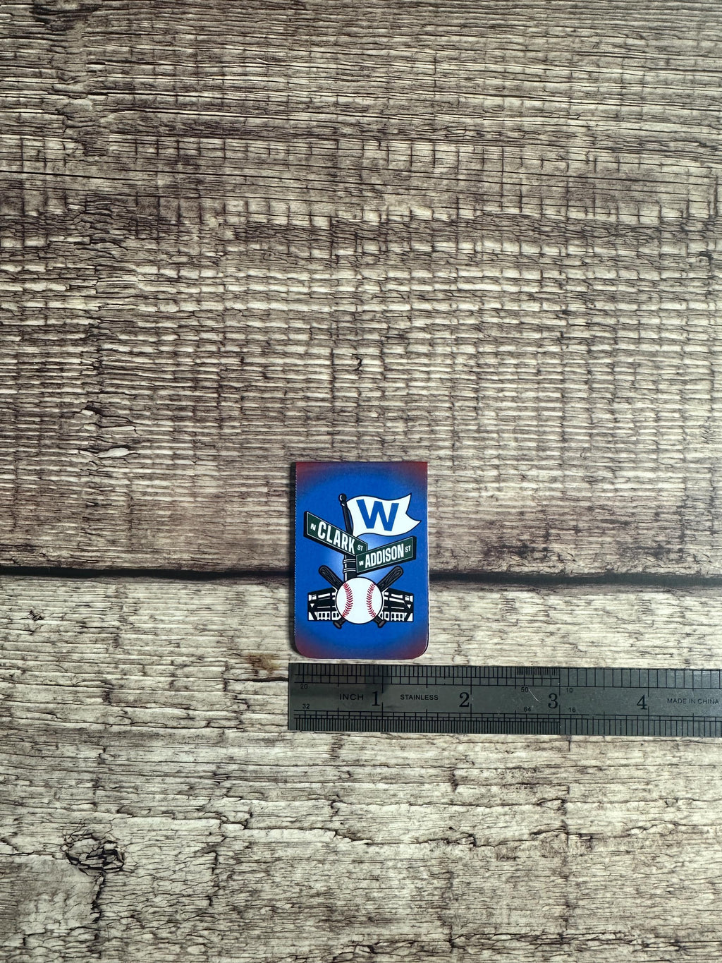 Cubs Inspired Magnetic Bookmark – Addison & Clark Wrigley Field Inspired Design – Page Marker Gift for Fans