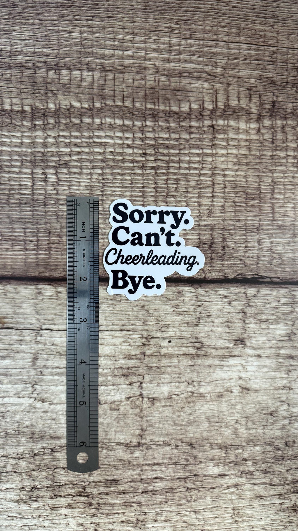 Sorry Can't Cheerleading Bye Sticker, Funny Cheer Mom Gift, Cheerleader Vinyl Decal for Laptop or Water Bottle