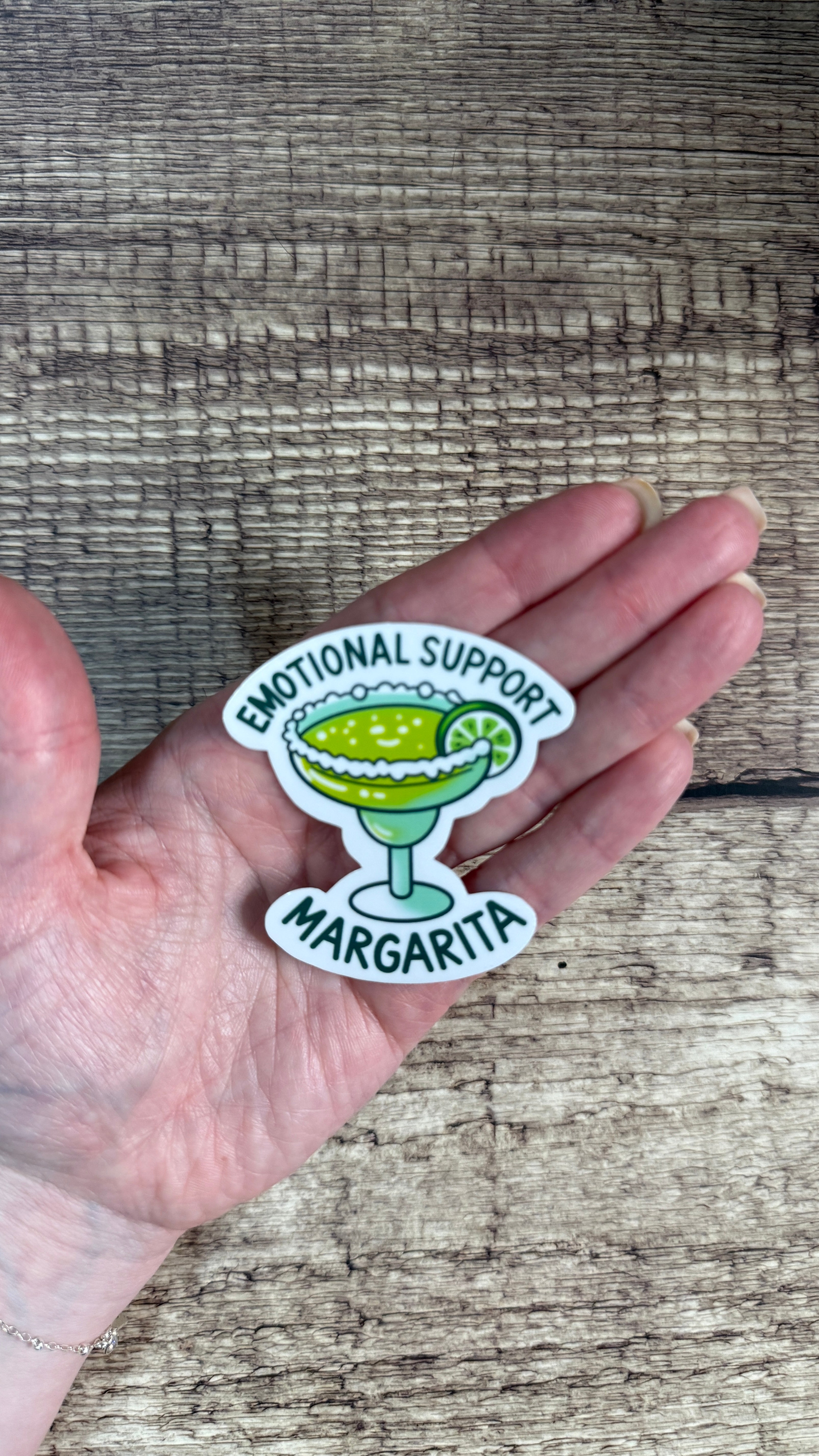 Emotional Support Margarita Sticker: Funny Waterproof Vinyl Decal