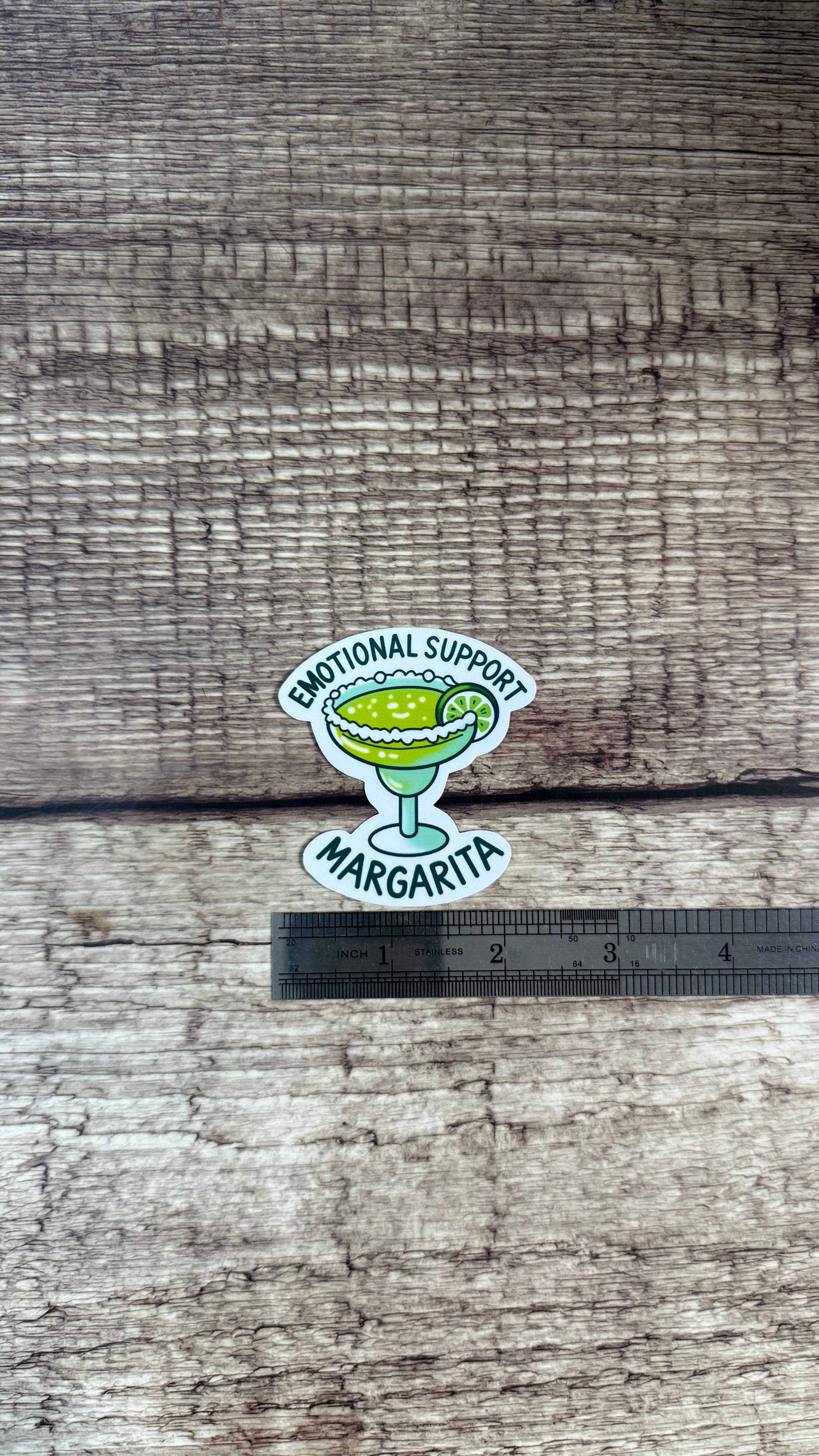 Emotional Support Margarita Sticker: Funny Waterproof Vinyl Decal