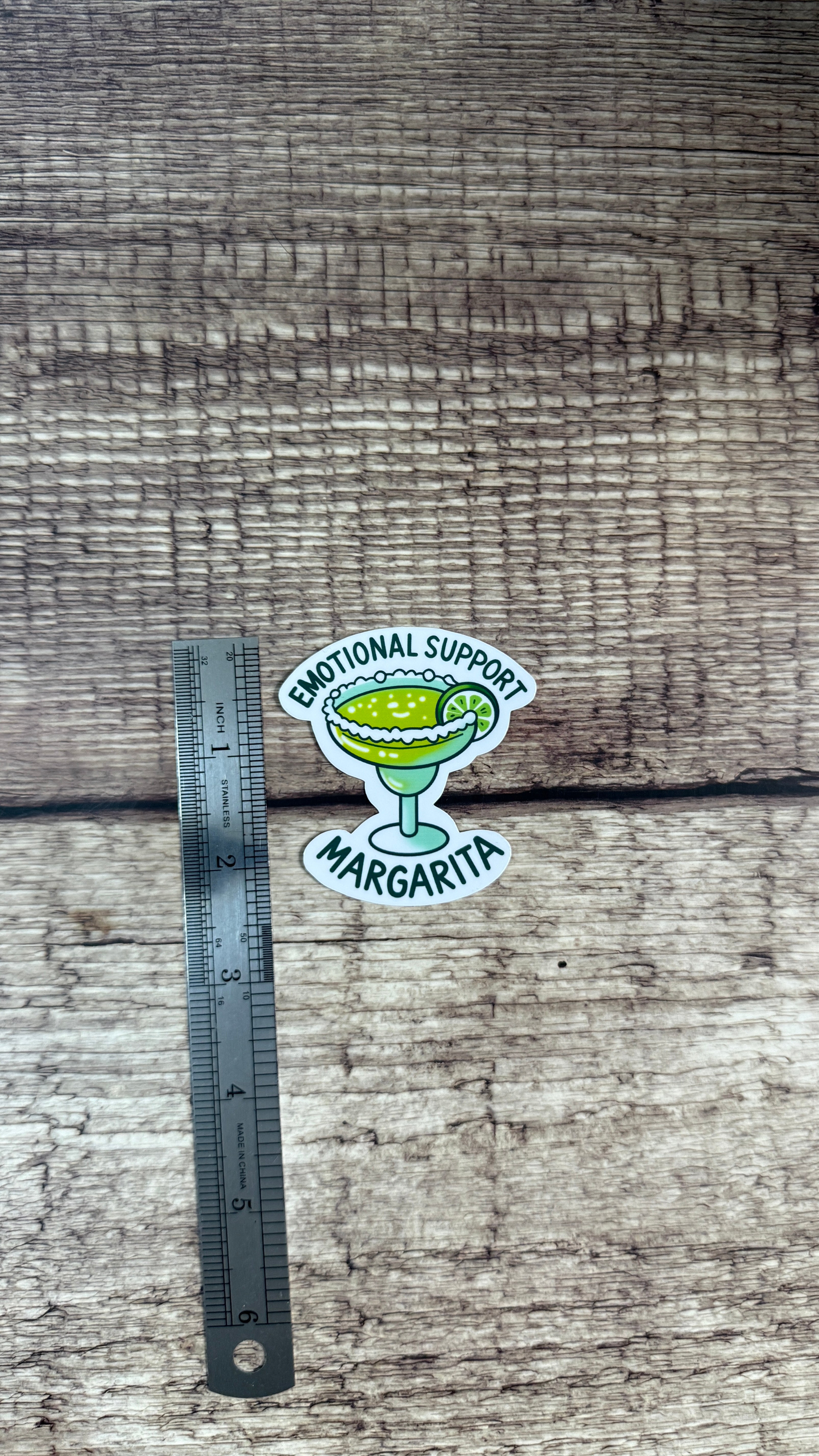 Emotional Support Margarita Sticker: Funny Waterproof Vinyl Decal
