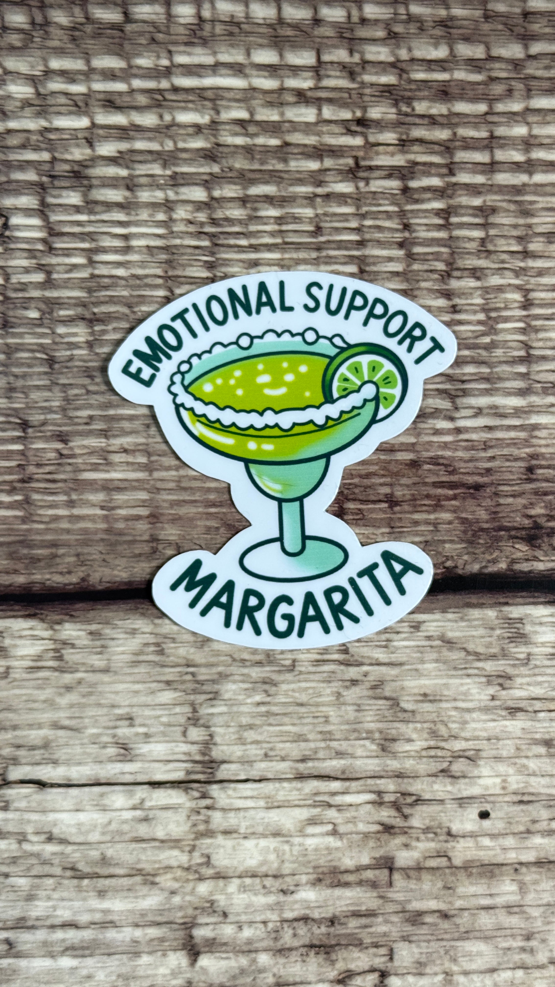 Emotional Support Margarita Sticker: Funny Waterproof Vinyl Decal
