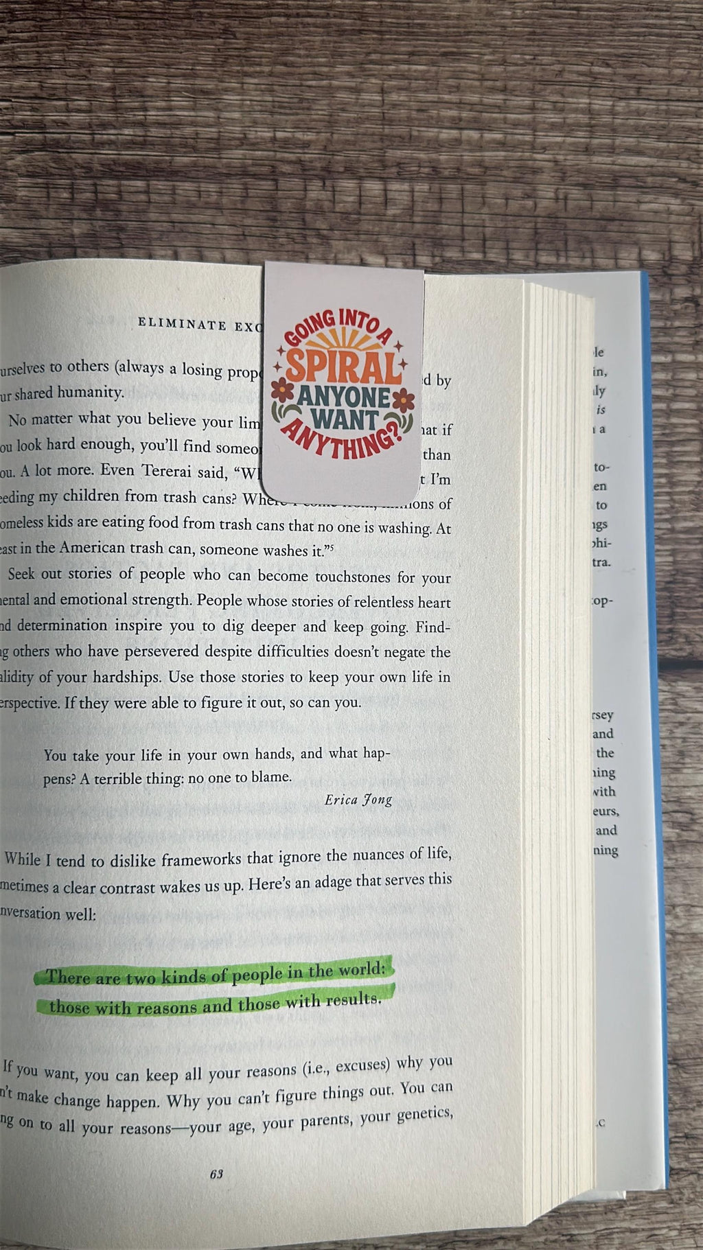 Funny Magnetic Bookmark: Mental Health Humor Gift for Book Lovers