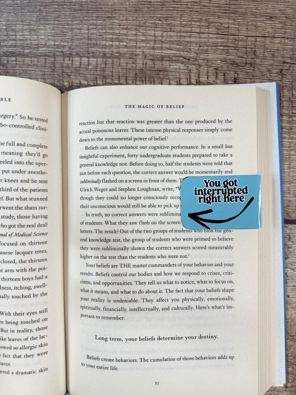 Funny Magnetic Bookmark “You Got Interrupted Right Here” | Double-Sided Arrow Page Marker for Books, Planners & Journals | Book Lover Gift