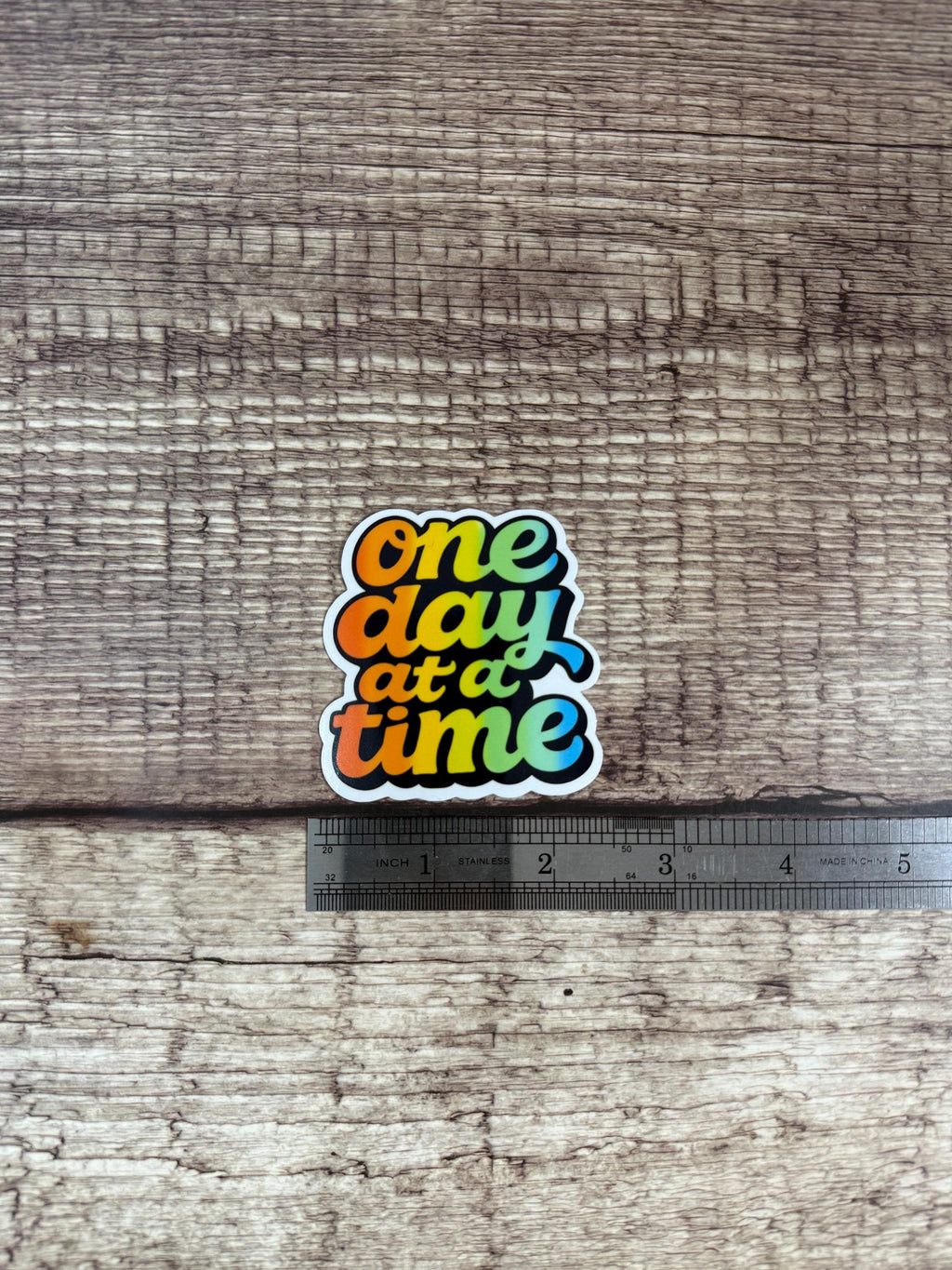 Sobriety Waterproof Sticker "One Day At A Time" | Alcohol Free Motivational Vinyl Decal