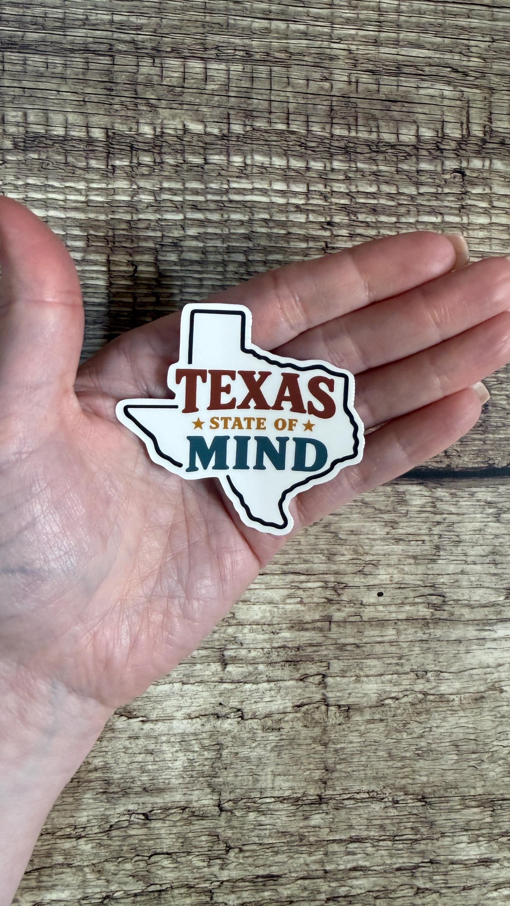 Country Western Waterproof Sticker - Texas State of Mind Vinyl Decal