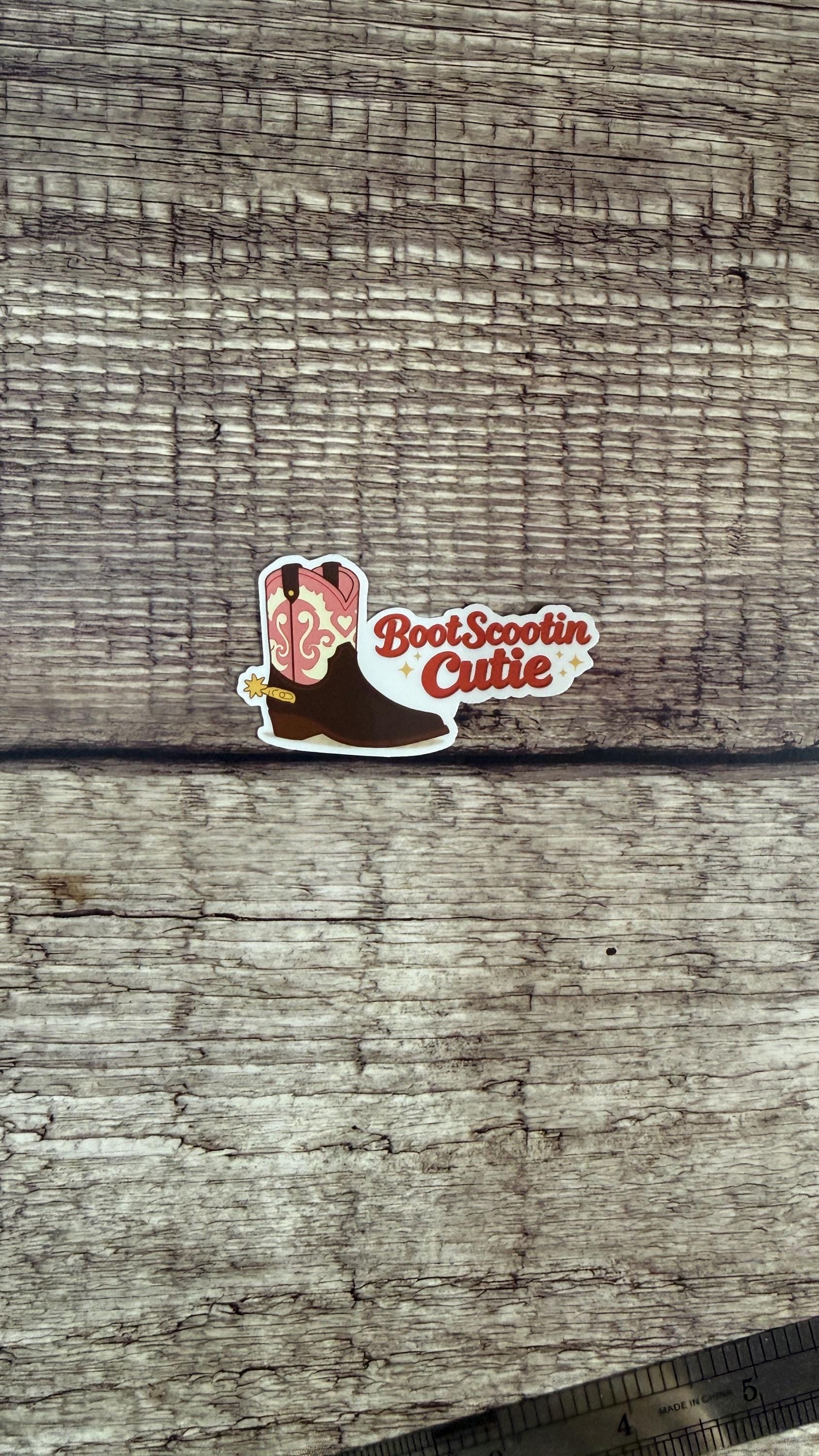 Cute Country Waterproof Sticker – Boot Scootin Cutie - Cowgirl Vinyl Decal