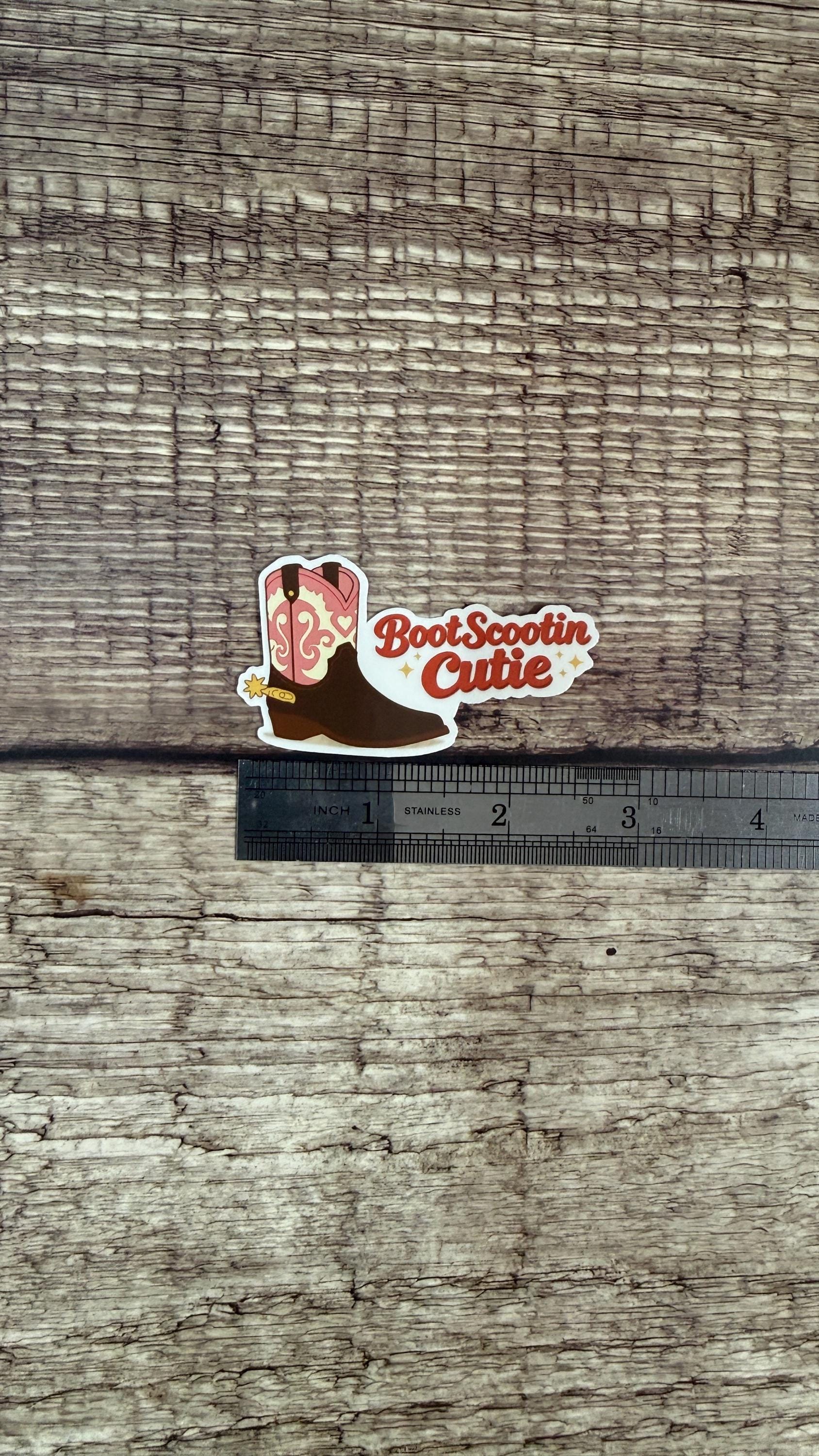 Cute Country Waterproof Sticker – Boot Scootin Cutie - Cowgirl Vinyl Decal