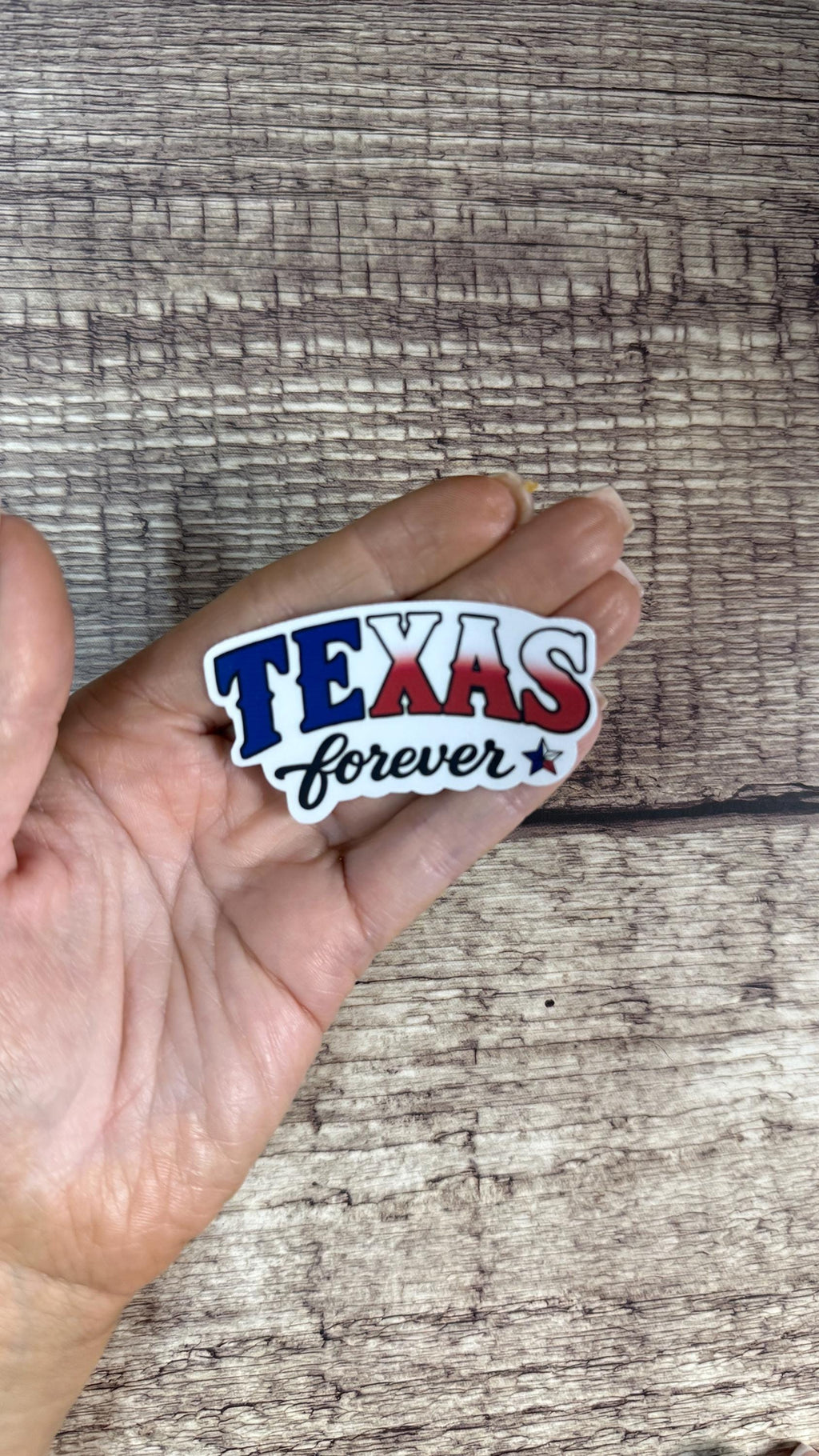 Texas Forever Sticker, Country Pride Lone Star State Vinyl Decal, Funny Cowgirl Gift for Laptop or Water Bottle