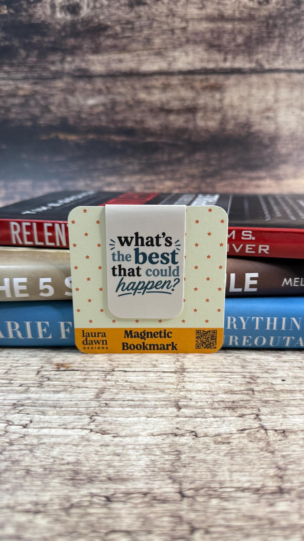 What's the Best That Could Happen Magnetic Bookmark, Inspirational Mental Health Page Marker, Optimism Gift for Readers