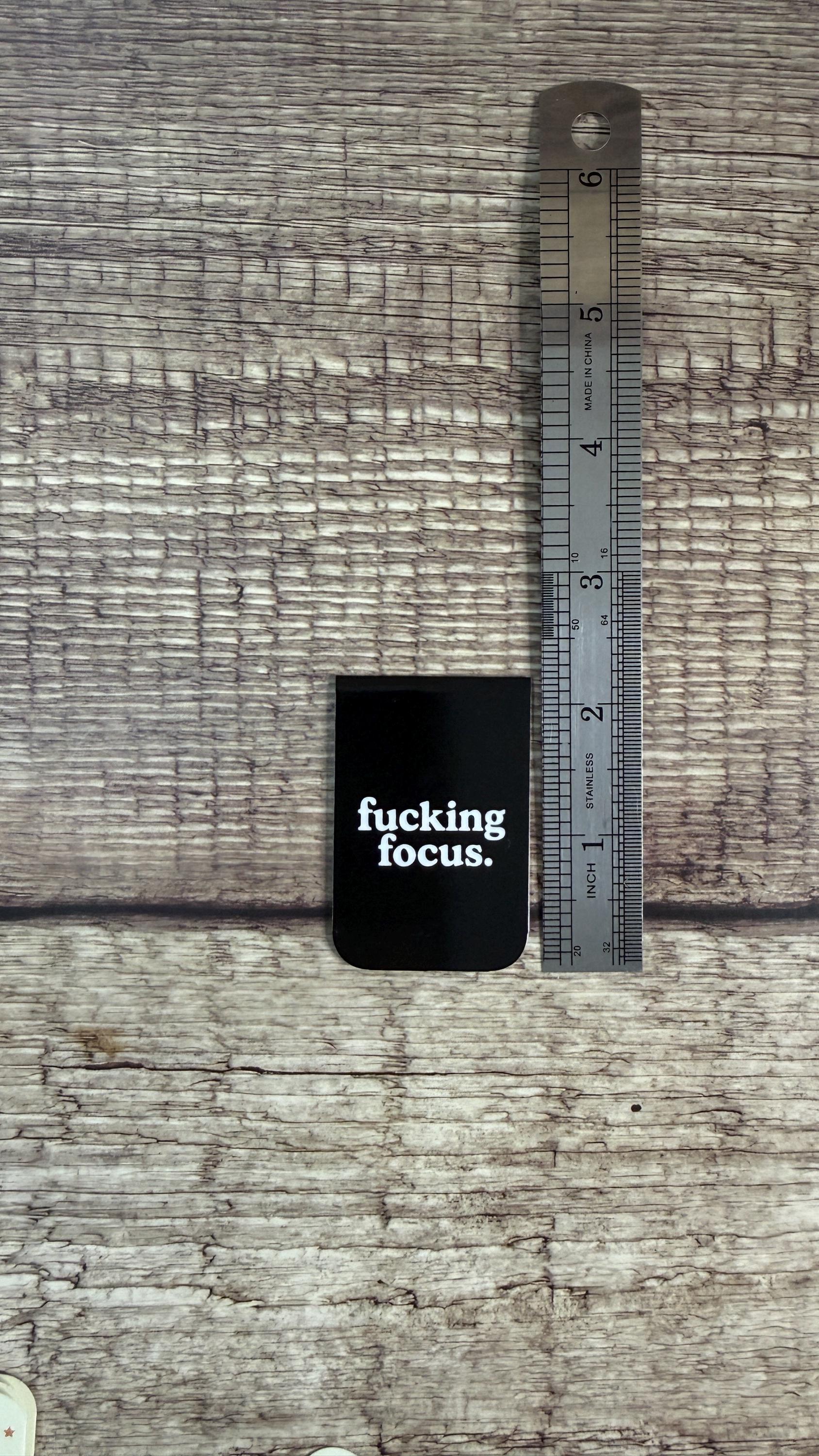 Fucking Focus Magnetic Bookmark, Sarcastic Page Marker for Book Lovers, Funny Adult Humor Gift for Readers