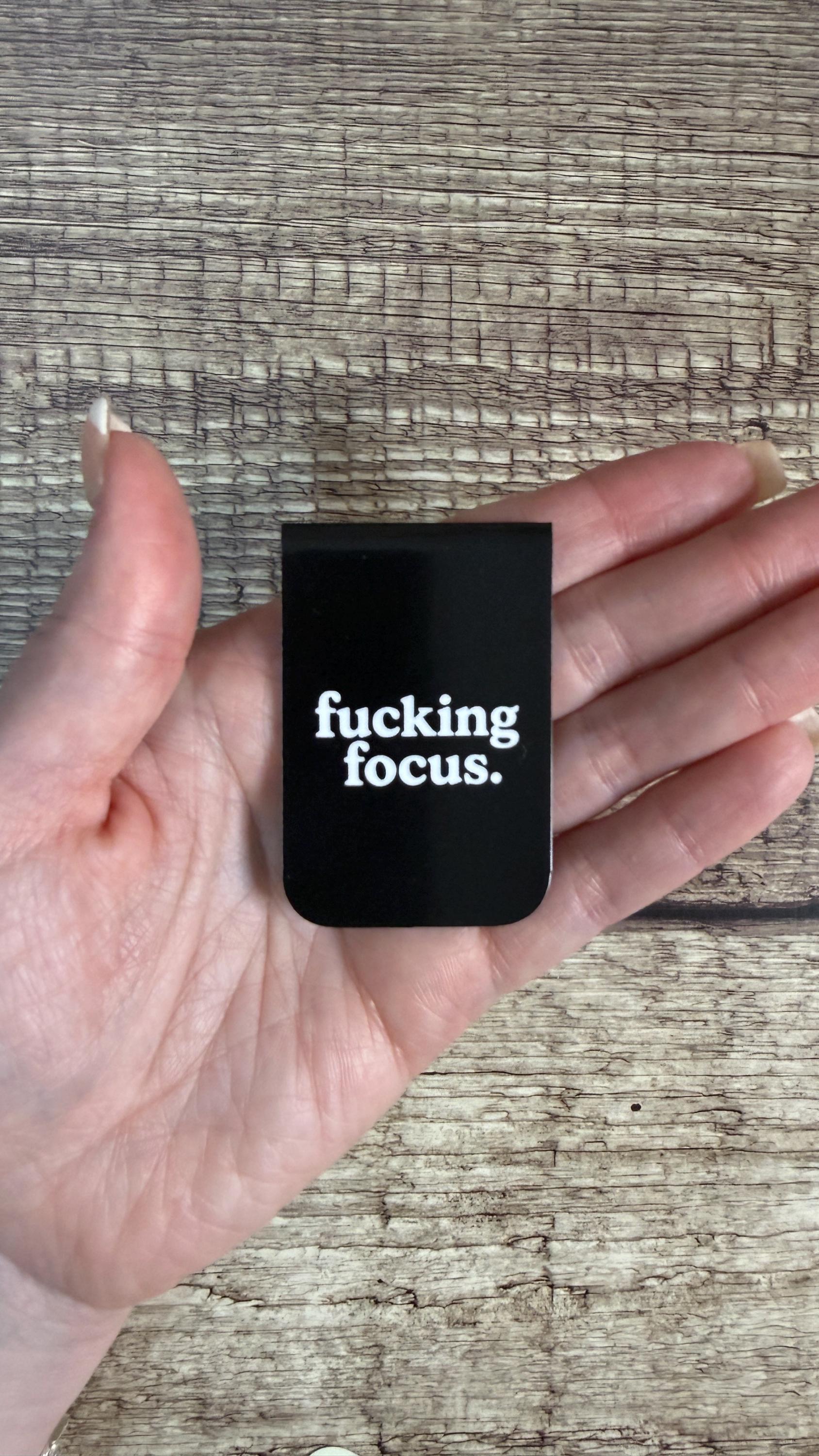 Fucking Focus Magnetic Bookmark, Sarcastic Page Marker for Book Lovers, Funny Adult Humor Gift for Readers