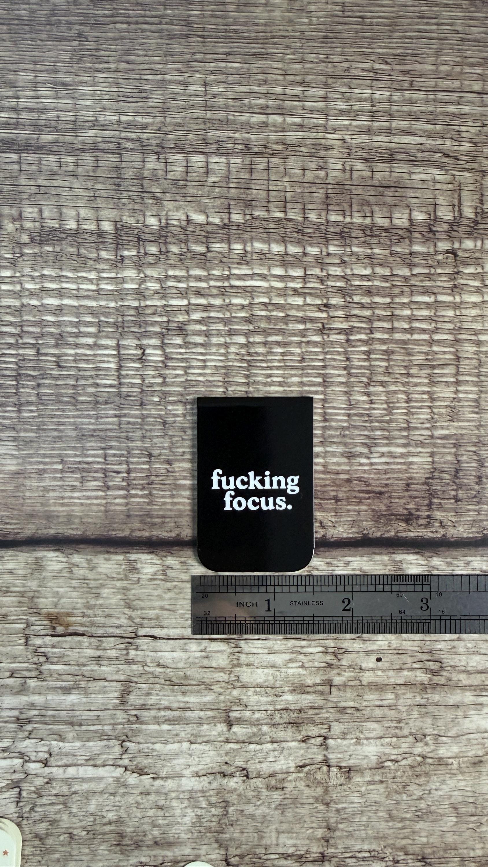 Fucking Focus Magnetic Bookmark, Sarcastic Page Marker for Book Lovers, Funny Adult Humor Gift for Readers