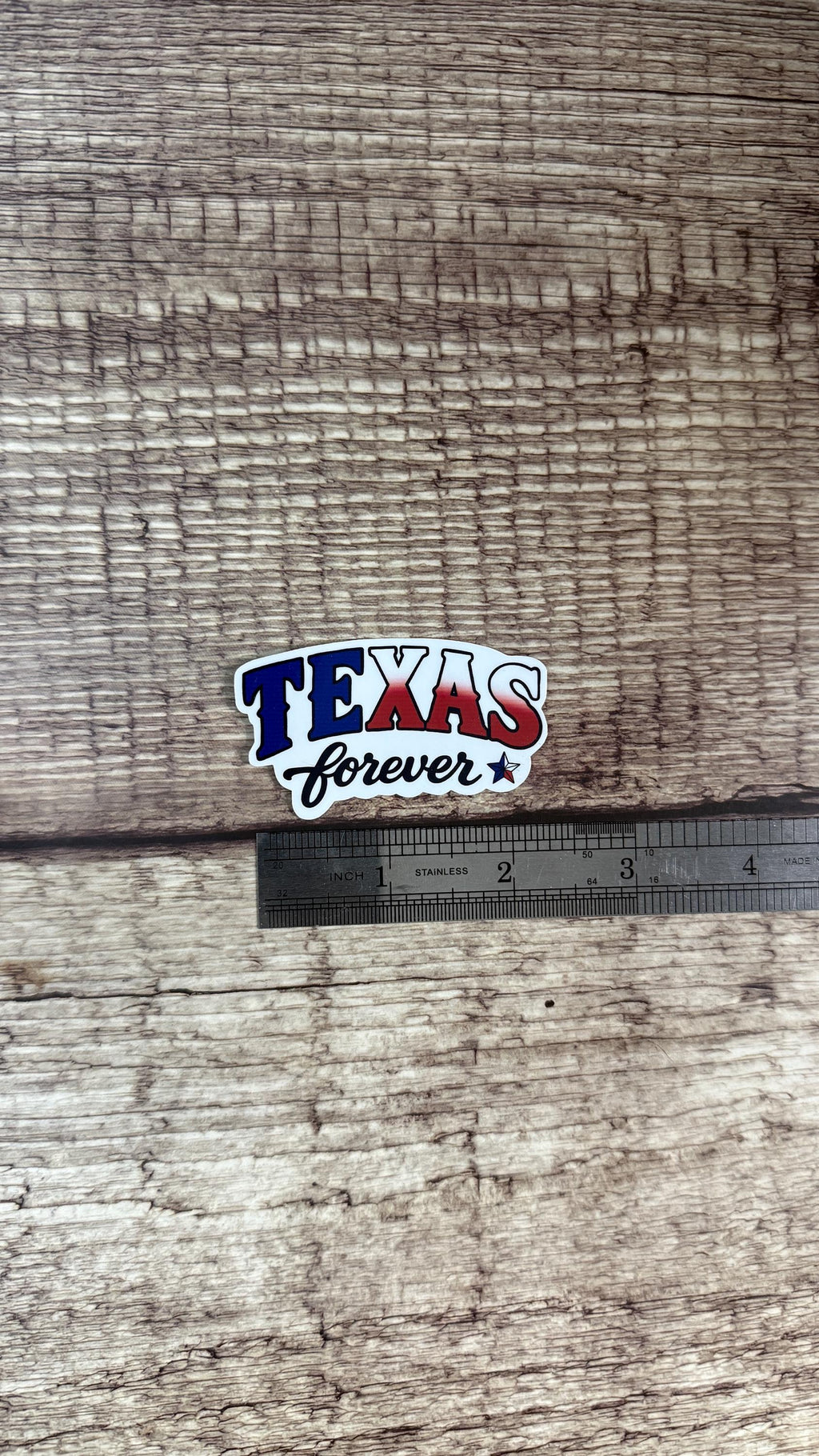 Texas Forever Sticker, Country Pride Lone Star State Vinyl Decal, Funny Cowgirl Gift for Laptop or Water Bottle