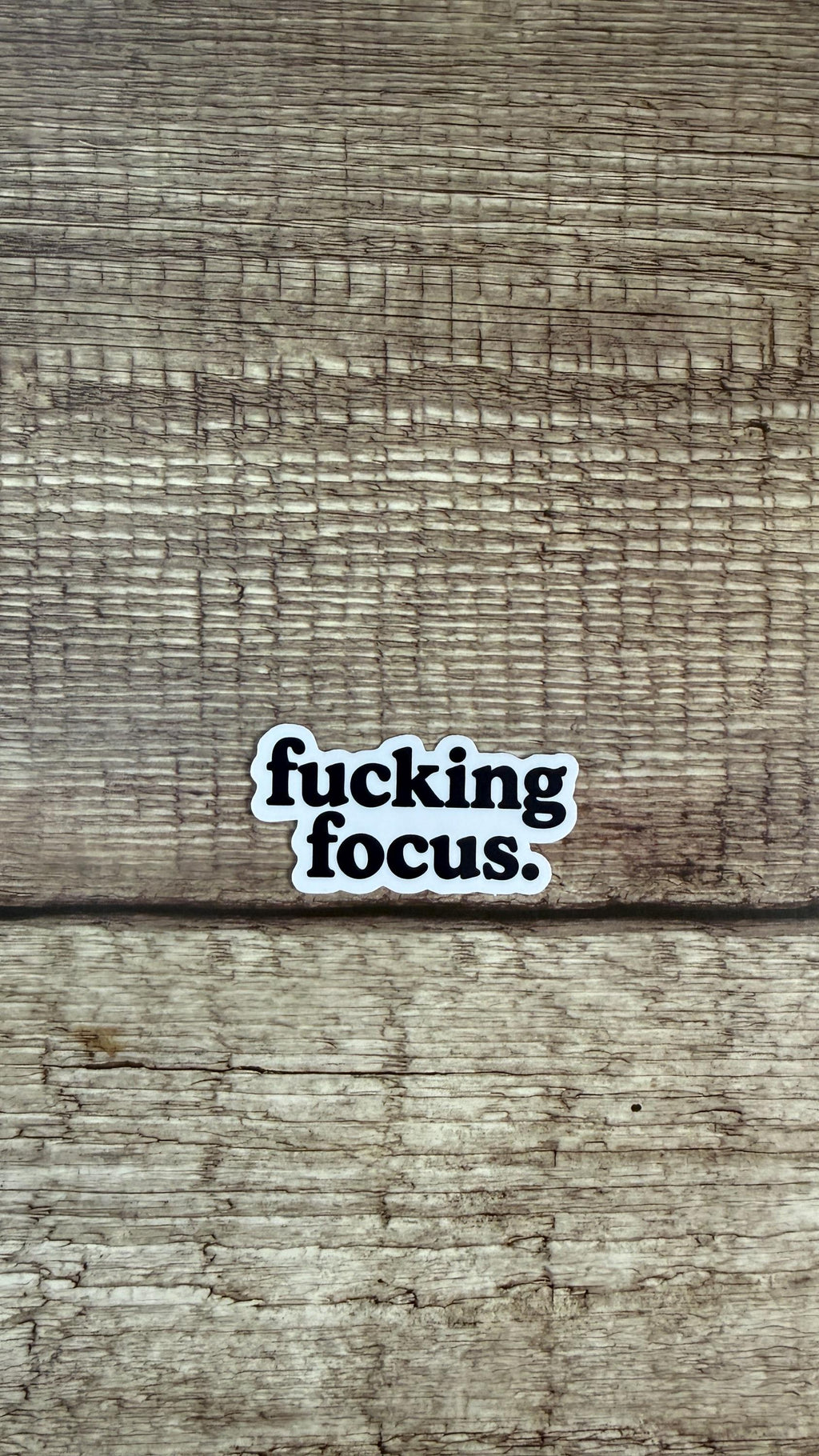 Fucking Focus Waterproof Sticker, Funny Productivity Vinyl Decal, Sarcastic Work Humor Gift for Laptop or Water Bottle
