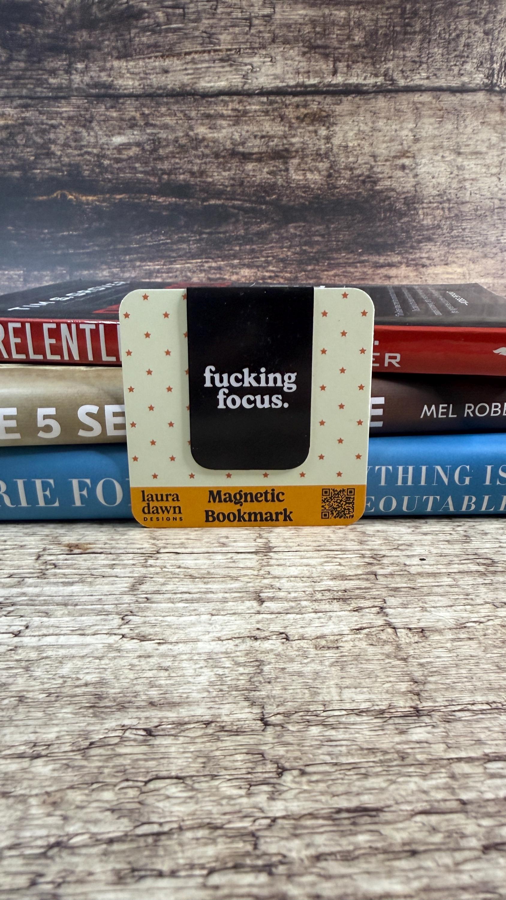 Fucking Focus Magnetic Bookmark, Sarcastic Page Marker for Book Lovers, Funny Adult Humor Gift for Readers